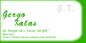 gergo kalas business card